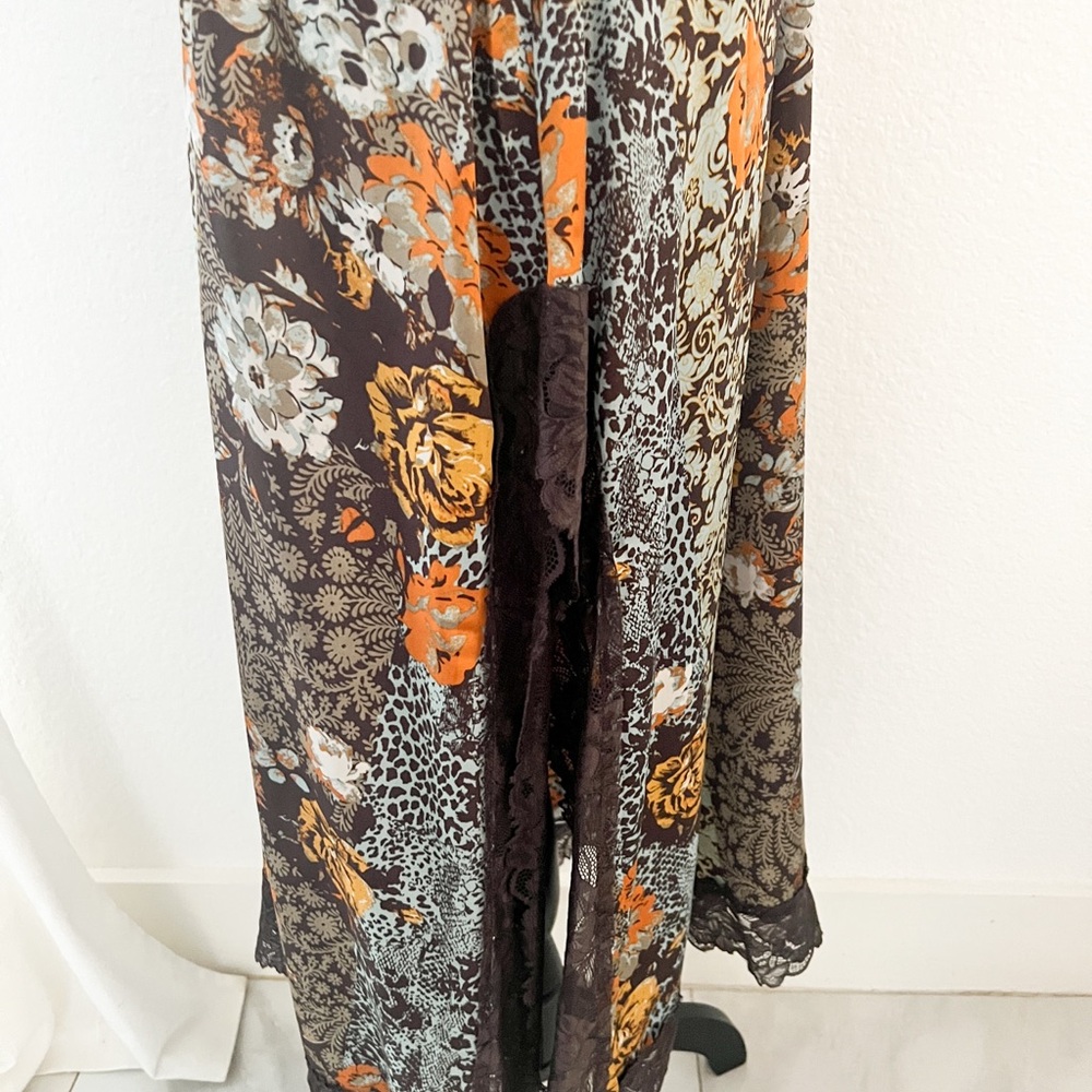 Free People Brown Floral Lace Slip Dress - Picture 4 of 12
